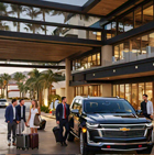 Bachelorette party in a luxury Escalade SUV limousine in Cabo San Lucas